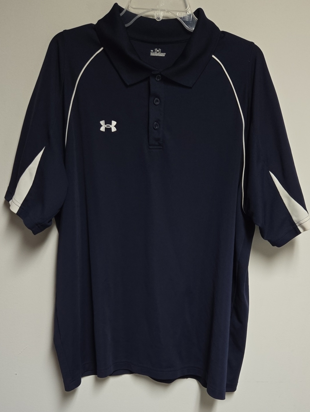 Under Armour Navy and White Performance Polo